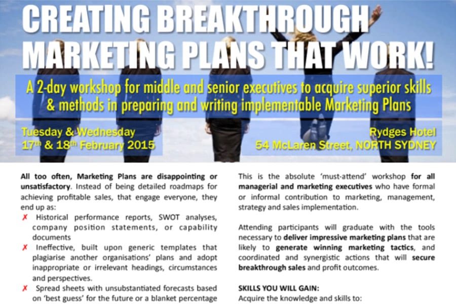 Marketing Planning Workshop outline